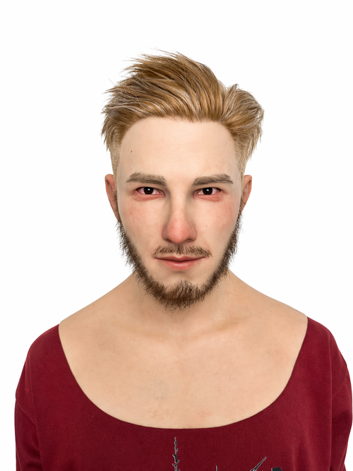 Hyper Realistic Young Male Silicone Mask Full Head with Hair Natural Skin Disguise Cosplay Mask for Film Halloween FX