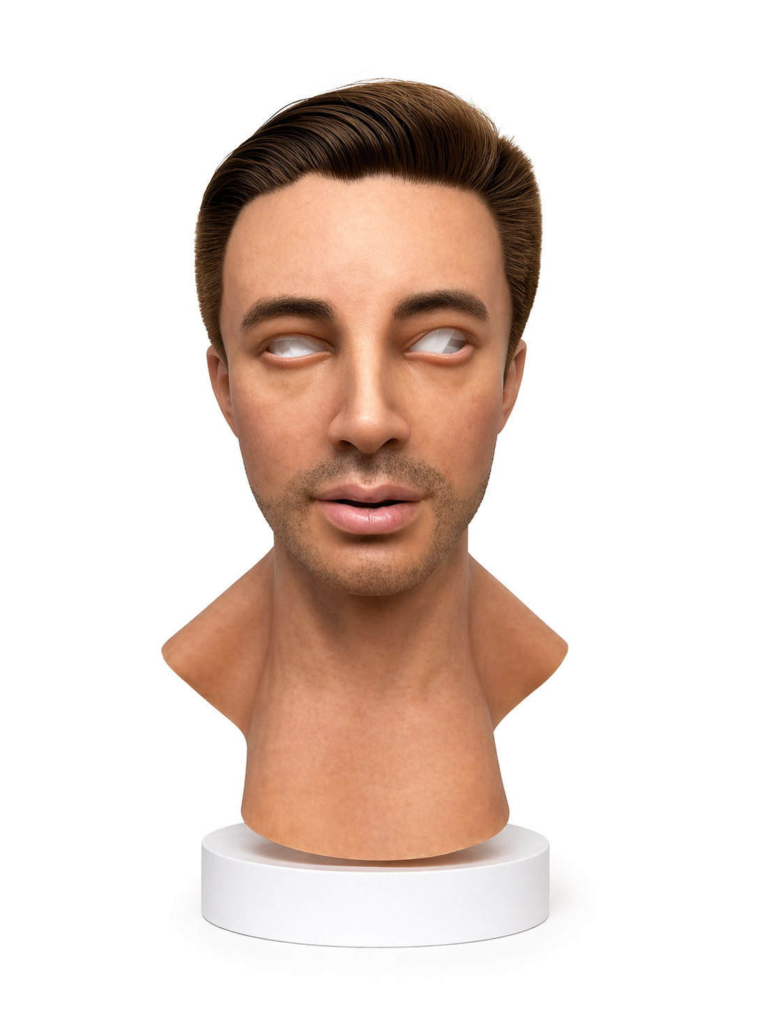 Realistic European Male Silicone Mask Full Head Handsome Face Natural Skin Cosplay Halloween Disguise Film Prop