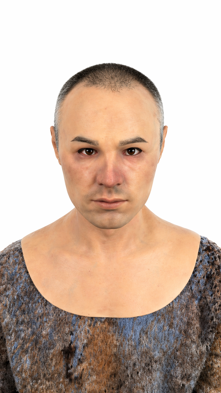 Realistic Silicone Mask Full Head Human Face Mask Ultra Real Male Cosplay Halloween Disguise Film FX Prop