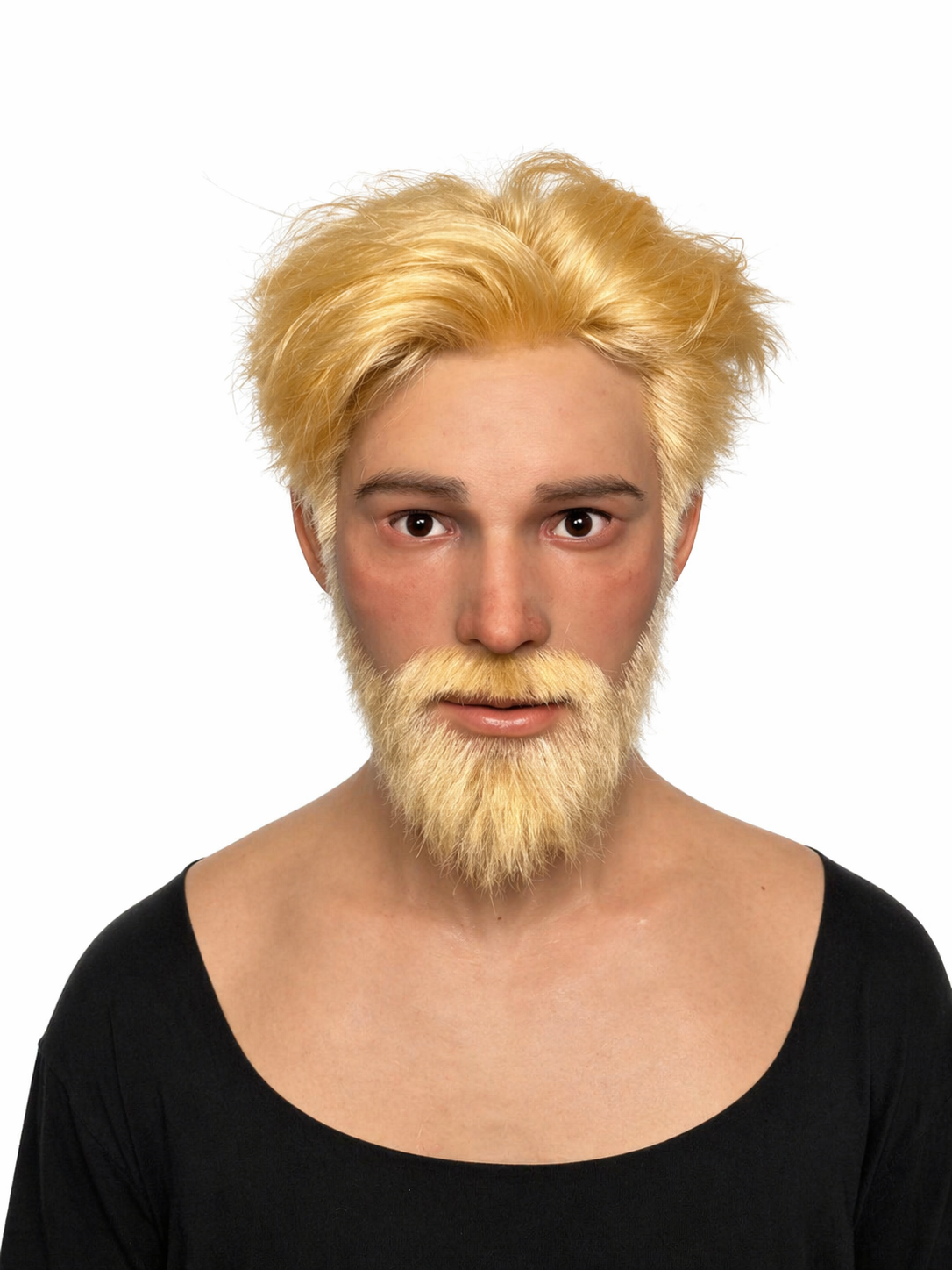 Hyper Realistic Young Male Silicone Mask Full Head with Hair Natural Skin Disguise Cosplay Mask for Film Halloween FX