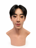 Máscara de silicona de cabeza completa de hombre joven realista para cosplay