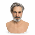 Realistic Silicone Mask Full Head Male Cosplay Mask Ultra Lifelike Skin Texture for Halloween Film & FX