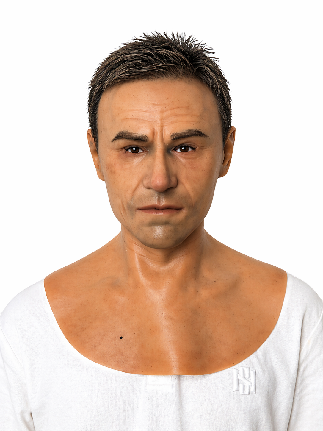 Realistic Male Silicone Mask Full Head Hyper Real Skin Texture Beard Cosplay Halloween Disguise Mask