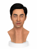 Realistic Male Silicone Mask Full Head Natural Skin Texture Clean Face Cosplay Halloween Disguise Film Prop