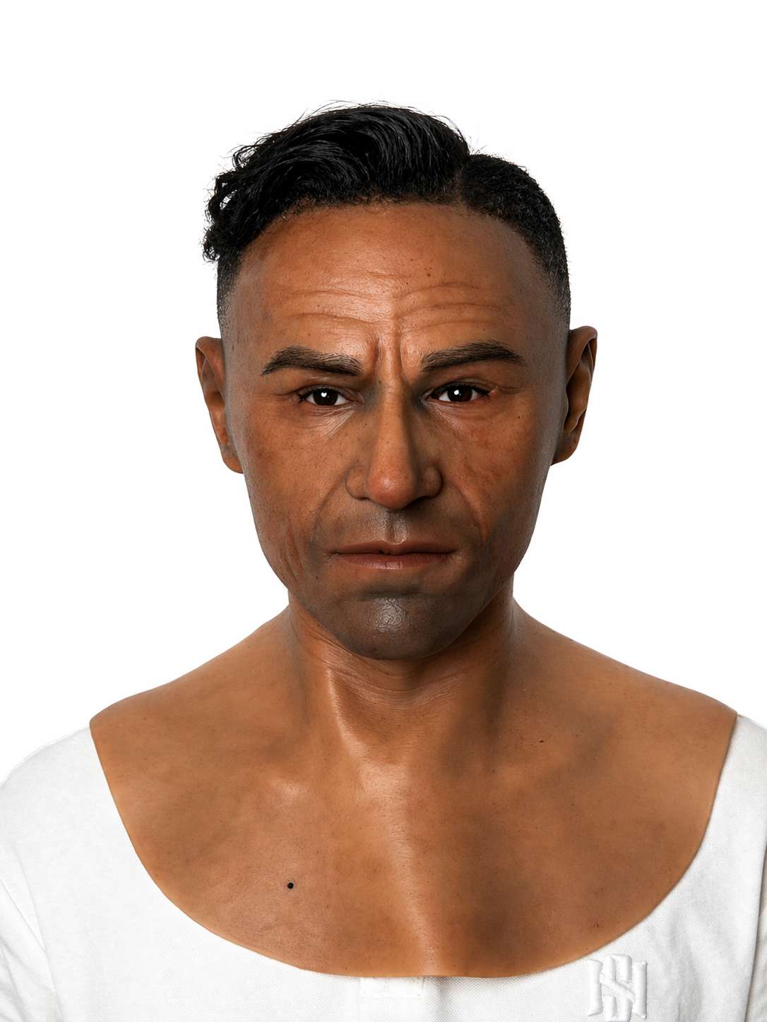 Realistic Male Silicone Mask Full Head Hyper Real Skin Texture Beard Cosplay Halloween Disguise Mask
