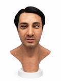 Realistic Silicone Mask Full Head Blind Eye Man Cosplay Halloween Horror Disguise Film FX Prop
