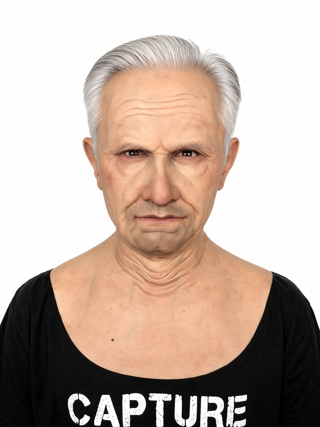 Ultra Realistic Elderly Silicone Mask Full Head Old Man Wrinkle Skin Beard Cosplay Film Prop