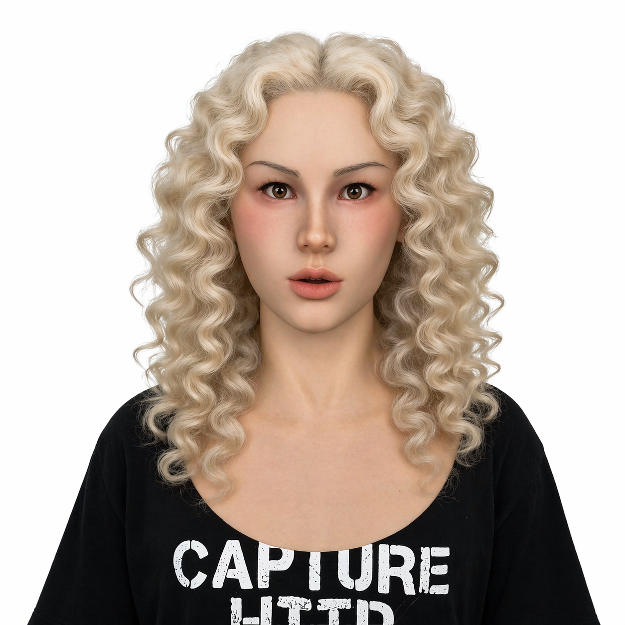 Ultra Realistic Female Silicone Mask Full Head Cosplay Mask with Hair | Lifelike Skin Texture for Film, Halloween & FX