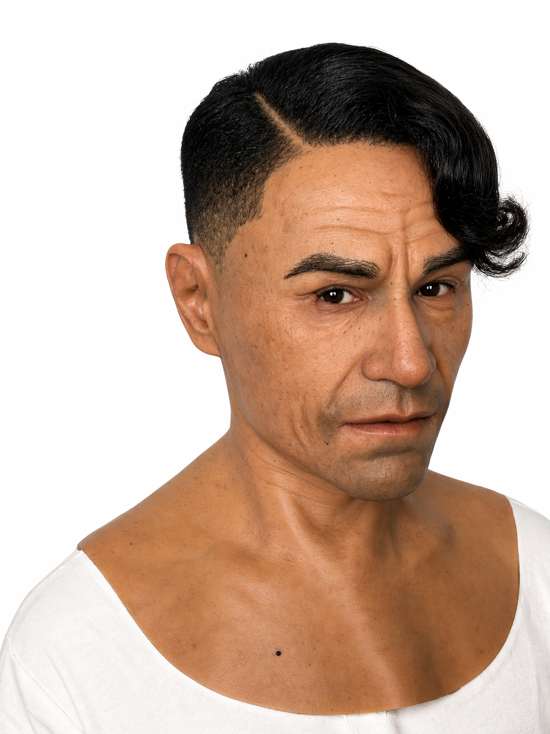 Realistic Male Silicone Mask Full Head Hyper Real Skin Texture Beard Cosplay Halloween Disguise Mask
