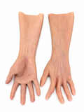 Ultra Realistic Elderly Hands Silicone Gloves Aging Skin Wrinkle Hand Covers for Cosplay Film Prop