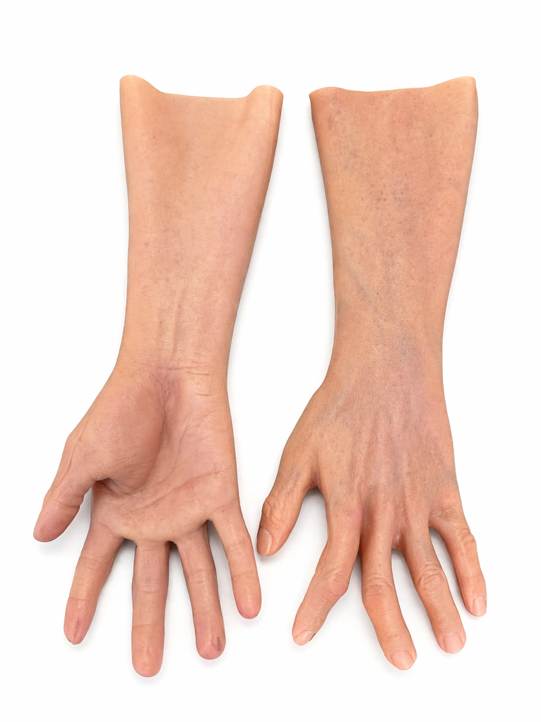 Ultra Realistic Elderly Hands Silicone Gloves Aging Skin Wrinkle Hand Covers for Cosplay Film Prop