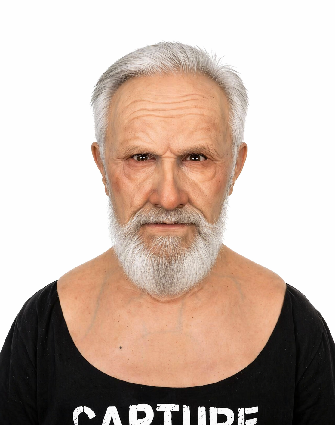 Ultra Realistic Elderly Silicone Mask Full Head Old Man Wrinkle Skin Beard Cosplay Film Prop