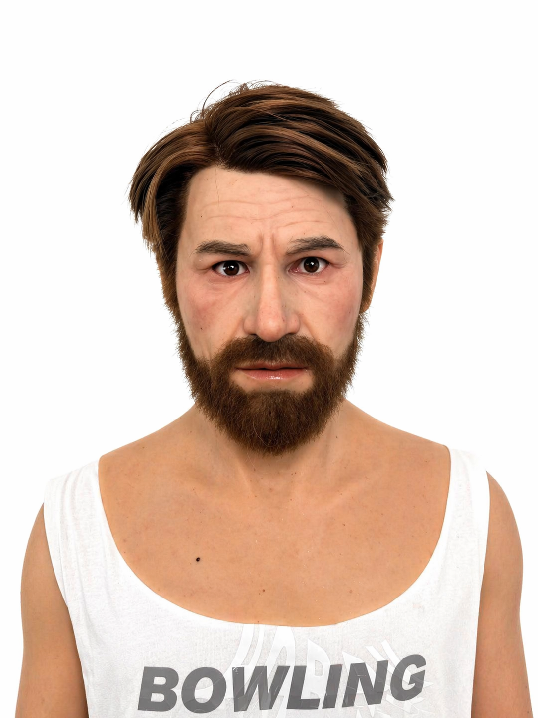 Realistic Male Silicone Mask Full Head Hyper Real Skin Texture Beard Cosplay Halloween Disguise Mask