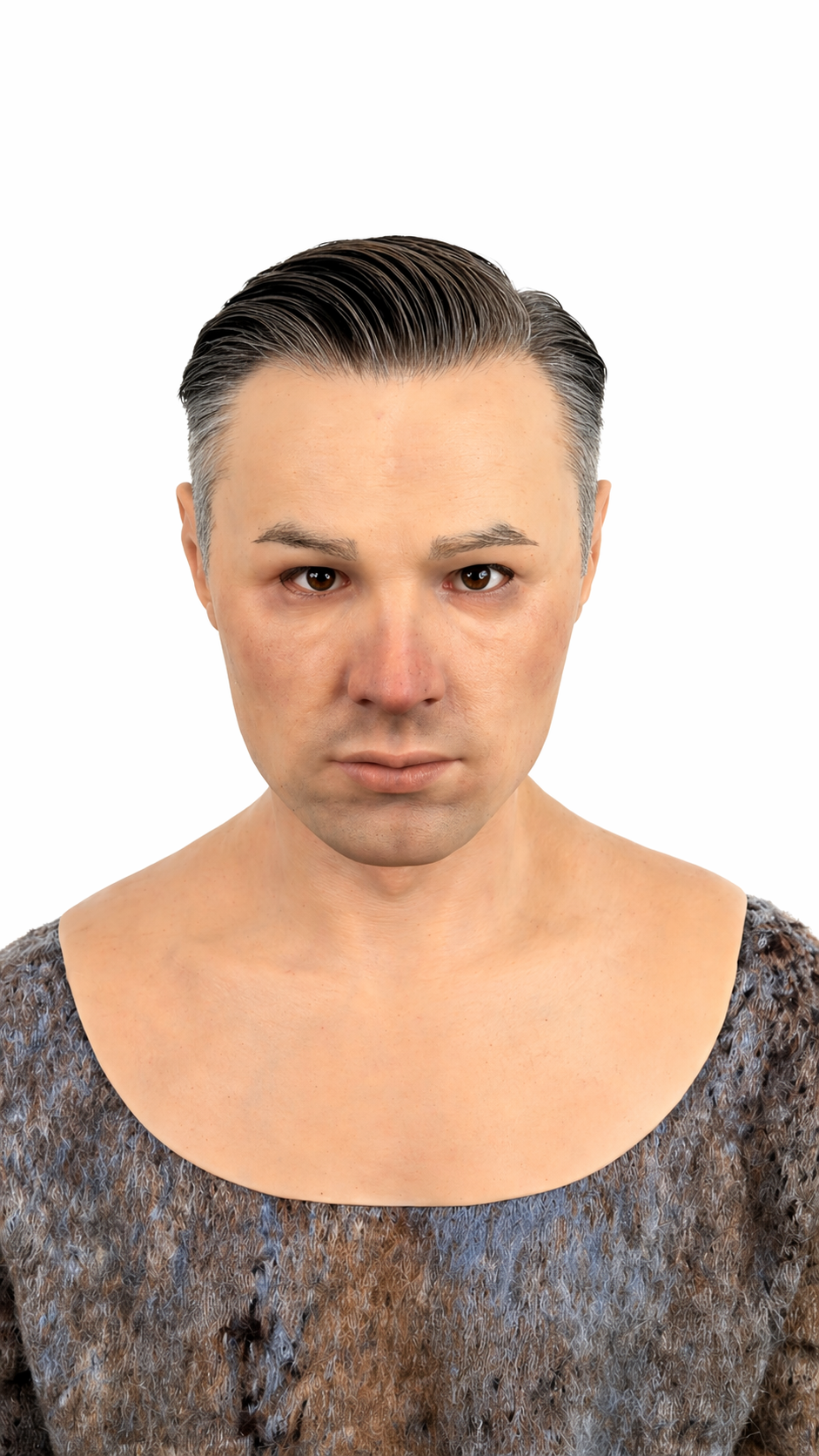 Realistic Silicone Mask Full Head Human Face Mask Ultra Real Male Cosplay Halloween Disguise Film FX Prop