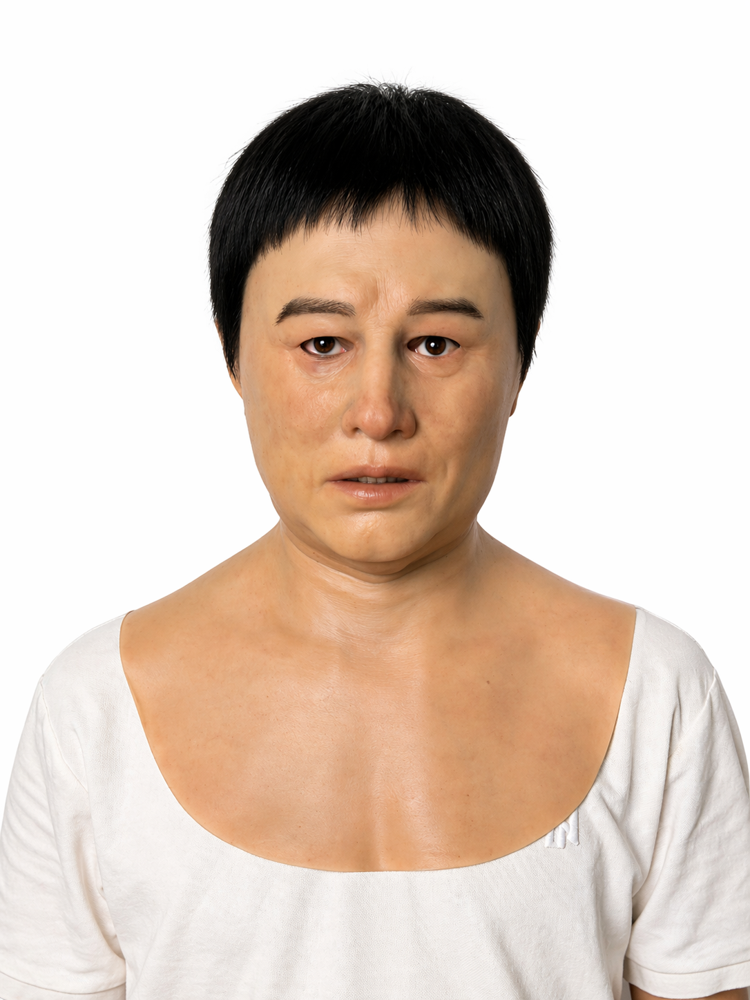Máscara de silicona realista de mujer, cabeza completa, textura de piel natural, cara de mediana edad, cosplay, máscara de disfraz de Halloween