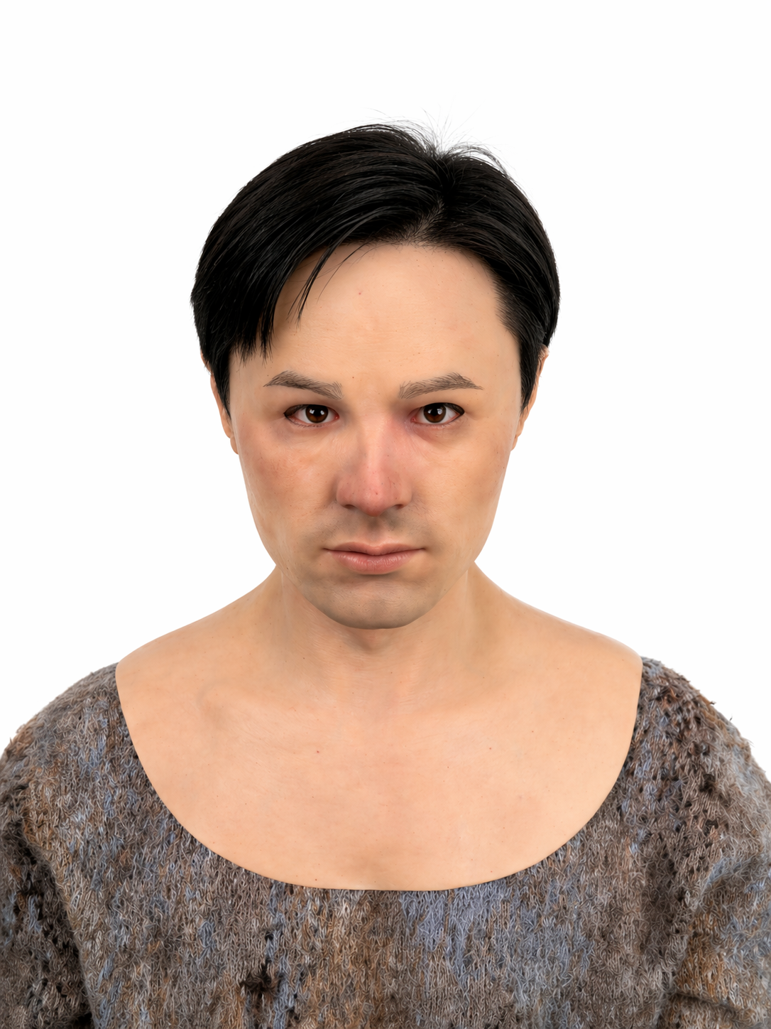Realistic Silicone Mask Full Head Human Face Mask Ultra Real Male Cosplay Halloween Disguise Film FX Prop