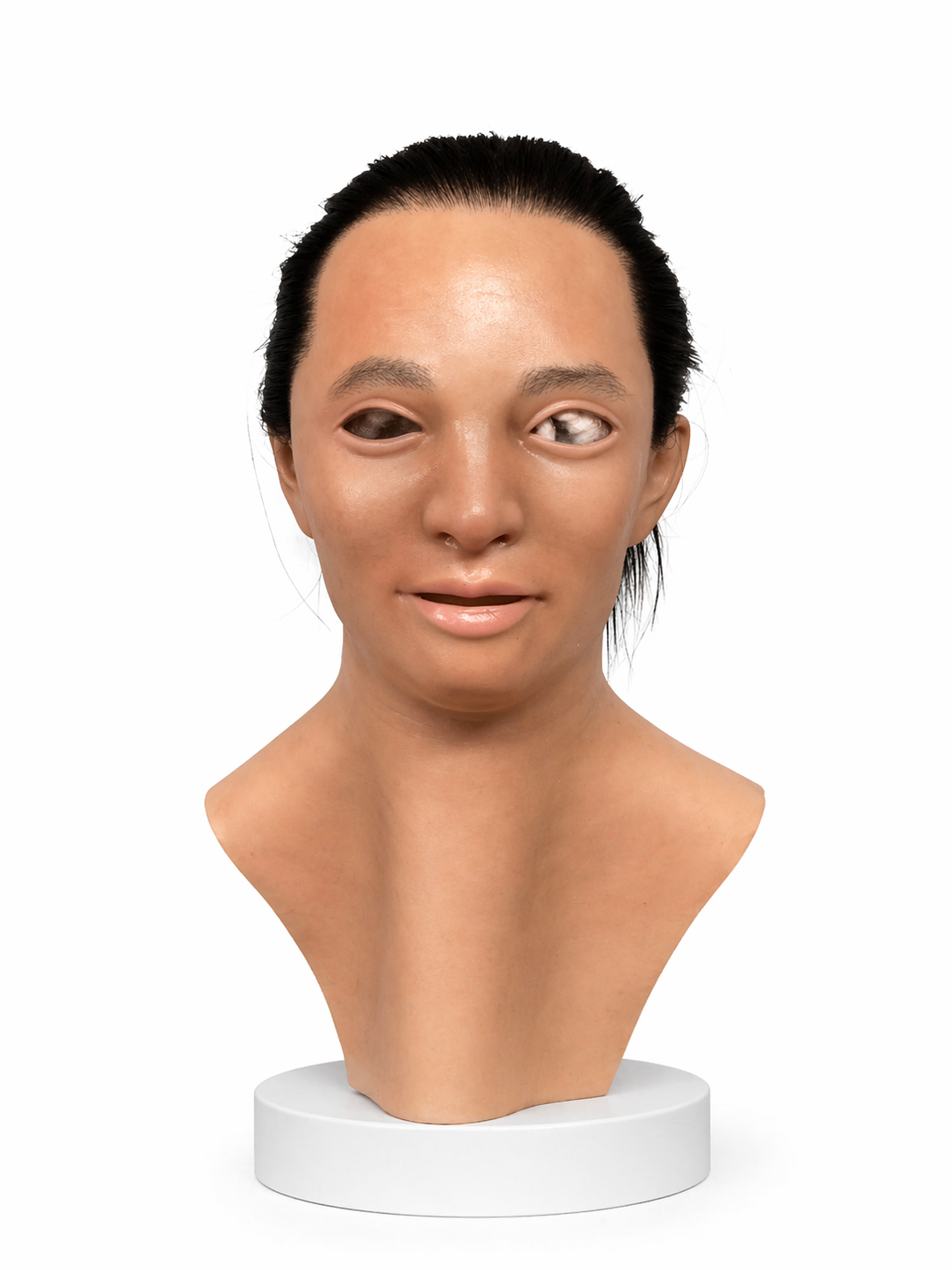 Realistic Female Silicone Mask Full Head Natural Skin Texture Smooth Face Cosplay Halloween Disguise Film Prop