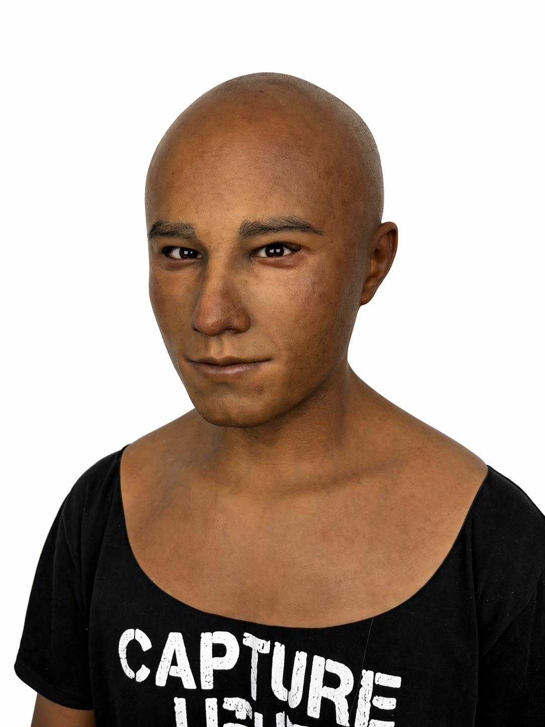 Máscara de silicona hiperrealista de hombre joven de cabeza completa con pelo, piel natural, máscara de disfraz para cine, Halloween, FX