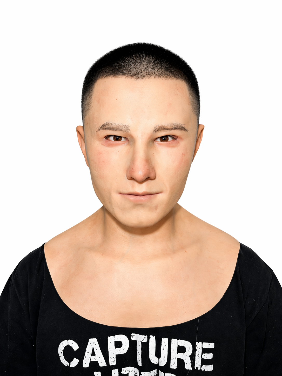 Máscara de silicona hiperrealista de hombre joven de cabeza completa con pelo, piel natural, máscara de disfraz para cine, Halloween, FX