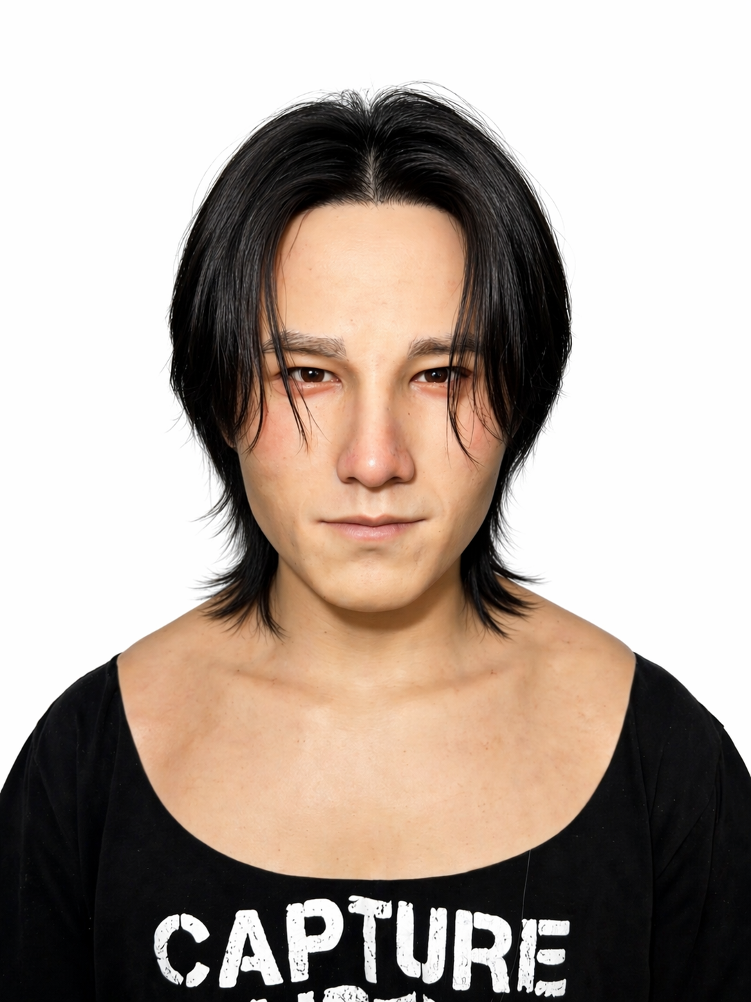 Máscara de silicona hiperrealista de hombre joven de cabeza completa con pelo, piel natural, máscara de disfraz para cine, Halloween, FX