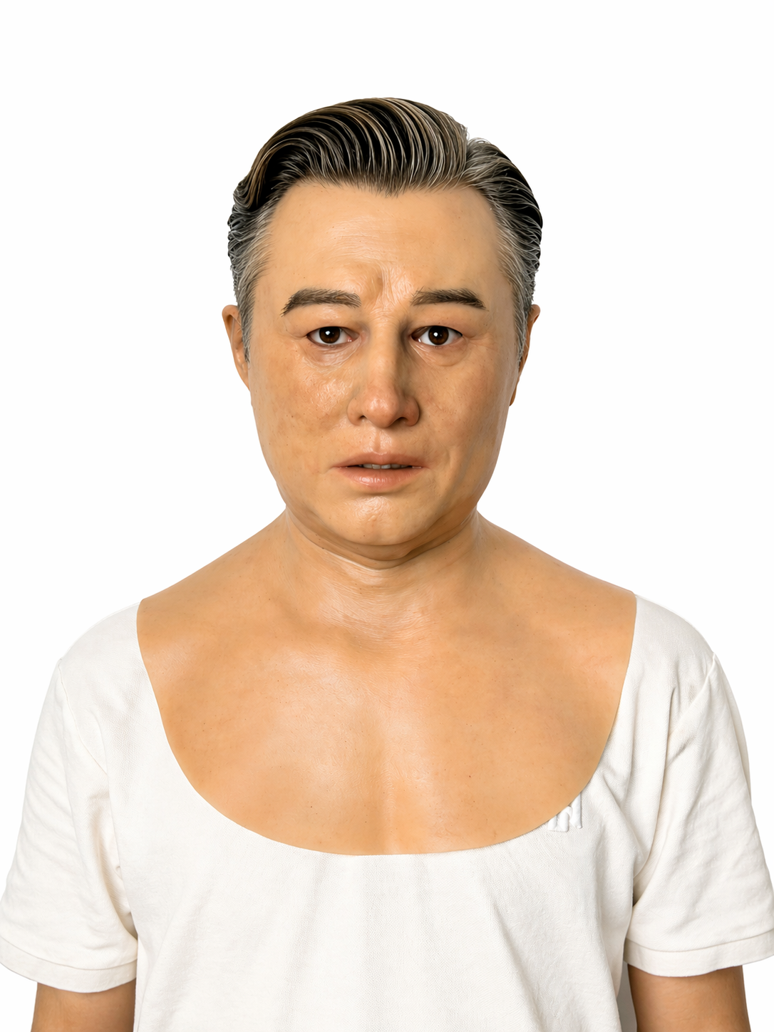 Máscara de silicona realista de mujer, cabeza completa, textura de piel natural, cara de mediana edad, cosplay, máscara de disfraz de Halloween