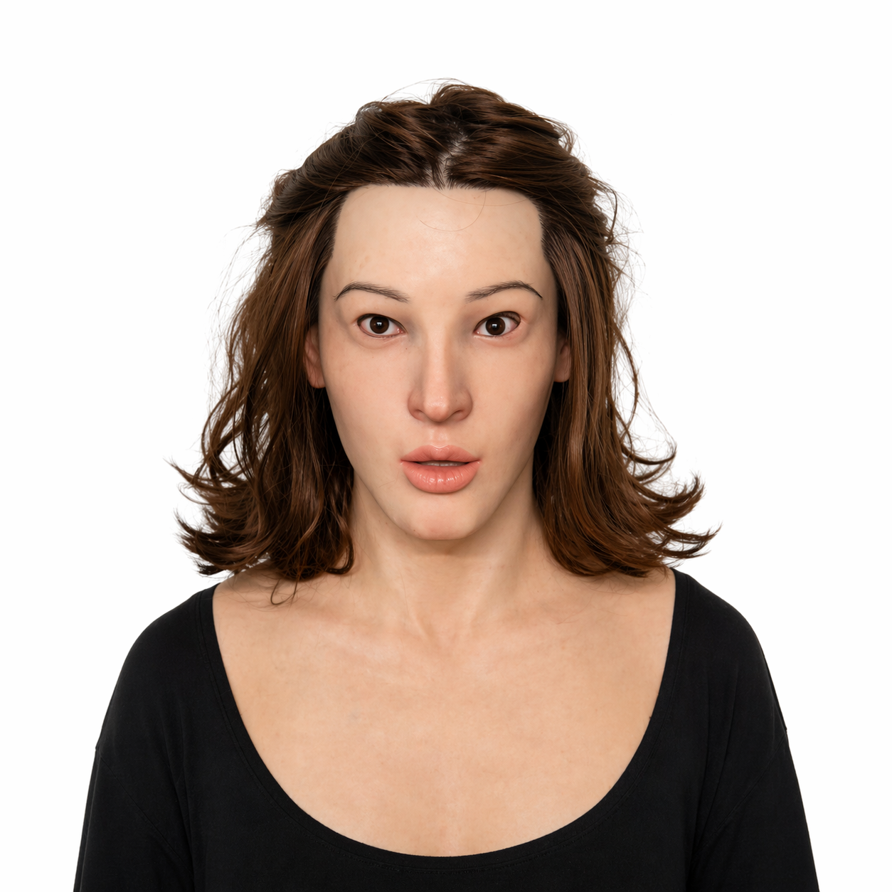 Ultra Realistic Female Silicone Mask Full Head Cosplay Mask with Hair | Lifelike Skin Texture for Film, Halloween & FX