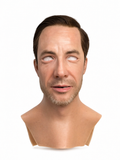 Realistic Short Hair Stubble Silicone Mask Full Head – Natural Skin Texture, Seamless Neck, Platinum Silicone Mask for Film, Cosplay & Content Creation