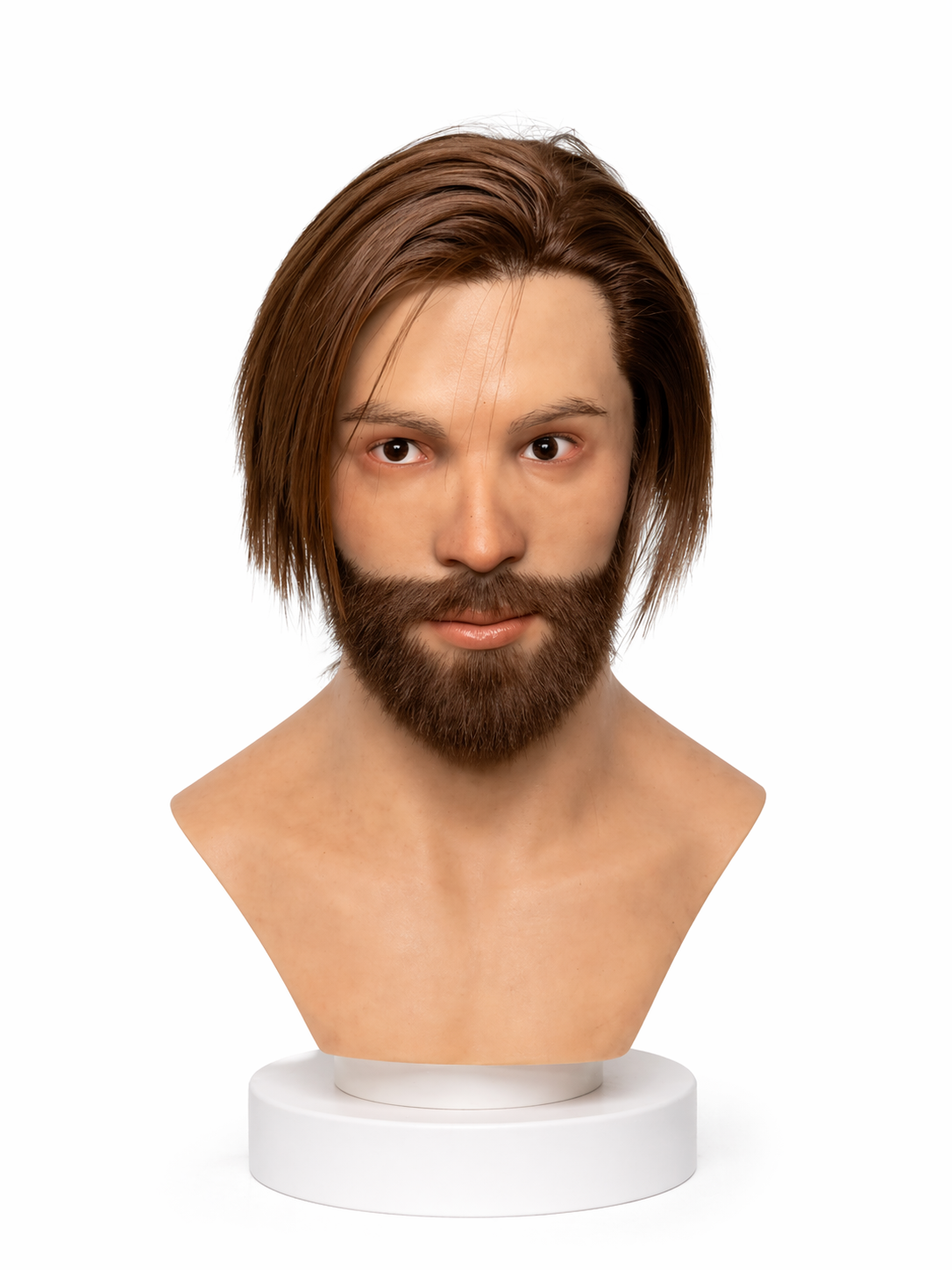 Realistic Silicone Mask Full Head Human Face Mask Ultra Real Male Cosplay Halloween Disguise Film FX Prop