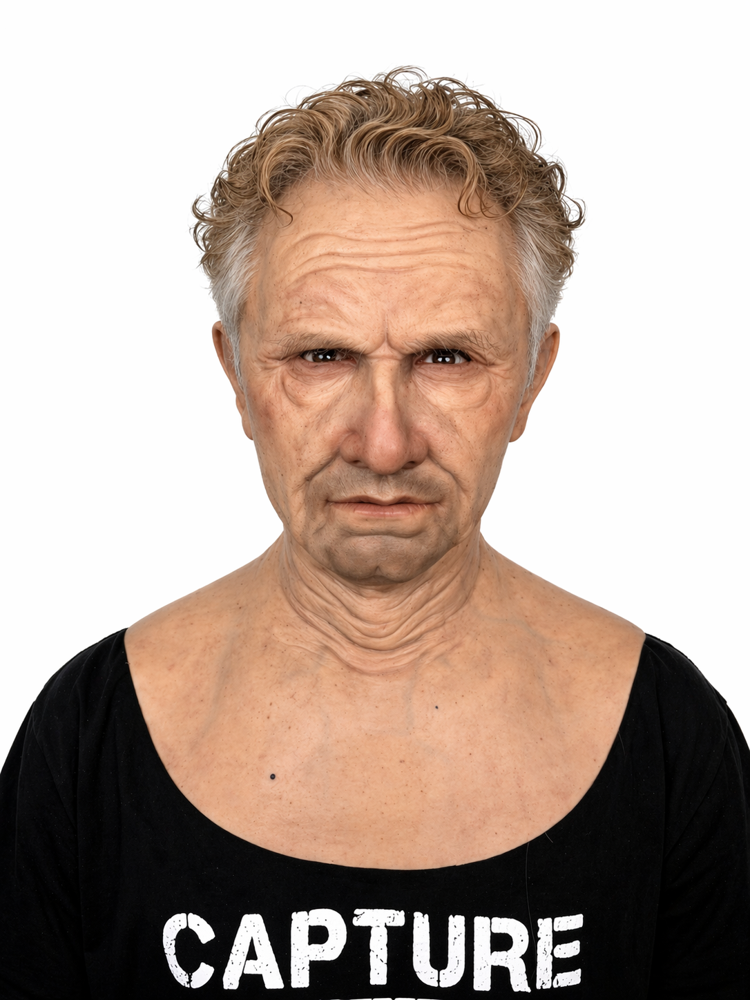 Ultra Realistic Elderly Silicone Mask Full Head Old Man Wrinkle Skin Beard Cosplay Film Prop