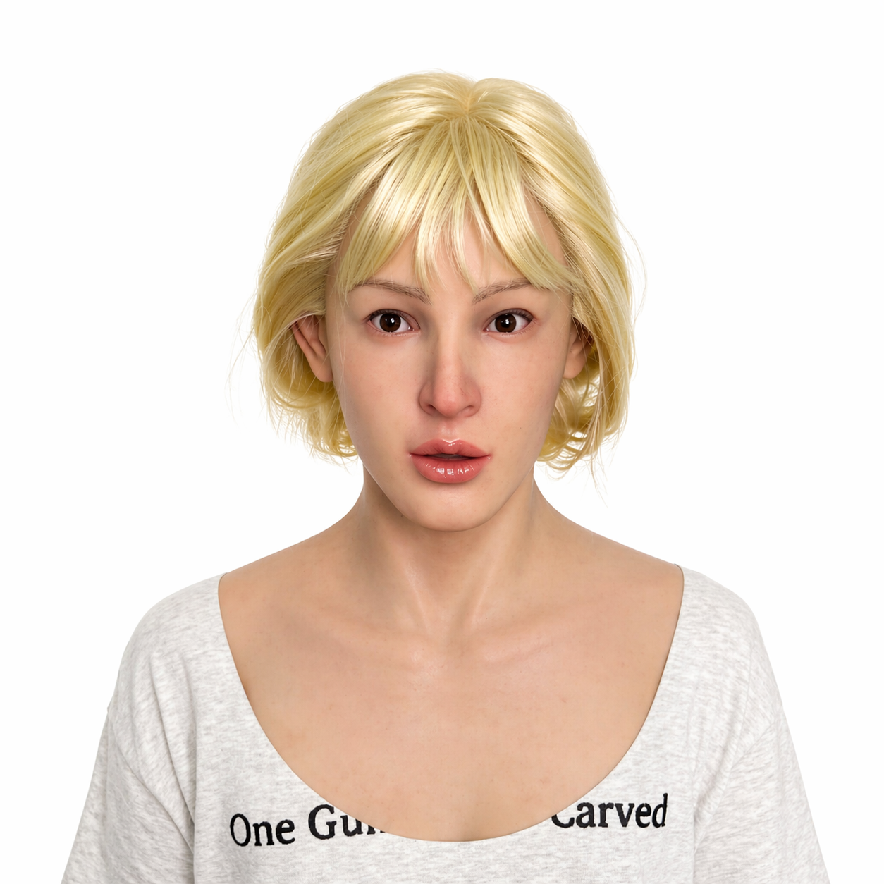 Ultra Realistic Female Silicone Mask Full Head Cosplay Mask with Hair | Lifelike Skin Texture for Film, Halloween & FX