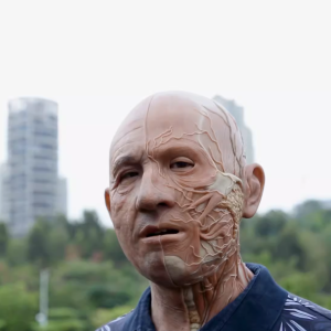 Two-faced mask, horror mask, simulated silicone, live broadcast mask