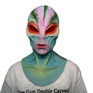 Colorful alien silicone mask headgear