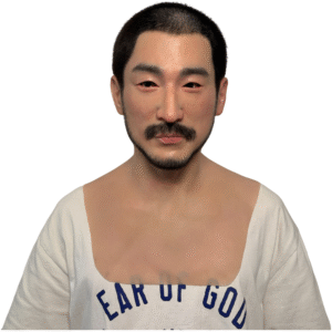 Handsome guy silicone mask headgear
