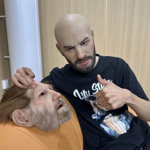 Yasuo beard silicone film and television costume props headgear