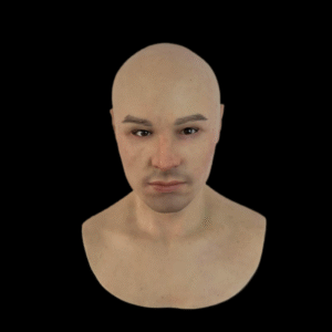 Larry's simulated uncle silicone hood mask spoof dress up props simulated human face