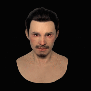 Ricky hair transplant beard handsome guy mask headgear