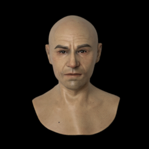 Luke's bald-head realistic human face mask headgear