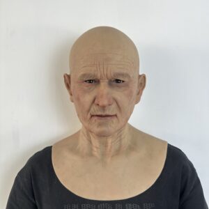 William's bald-head realistic human face mask headgear